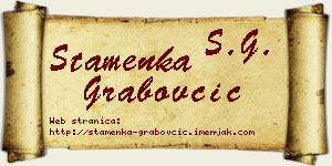 Stamenka Grabovčić vizit kartica